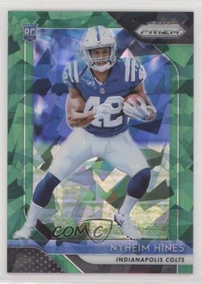 2018 Panini Prizm Green Crystals 48/75 Nyheim Hines #229 Rookie RC 0jl
