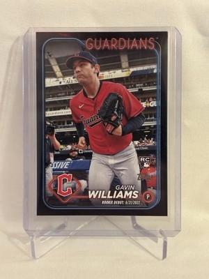 Gavin Williams #US294(RC) Black /74 • 2024 Topps Update Series • Rookie Debut