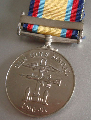 Vintage BRITISH - GULF WAR 91,OP GRANBY FULL SIZE MEDAL specimen - Picture 3 of 4