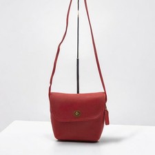 Vintage Coach Shoulder Bag Turnlock Red