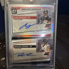 2023 Optic Bijan Robinson Roschon Johnson #RDA-TL Dual Auto /25 Falcons Bears