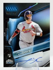 2026 Topps Chrome Black Jimmy Crooks Blue Refractor auto #/150 Cardinals Rookie