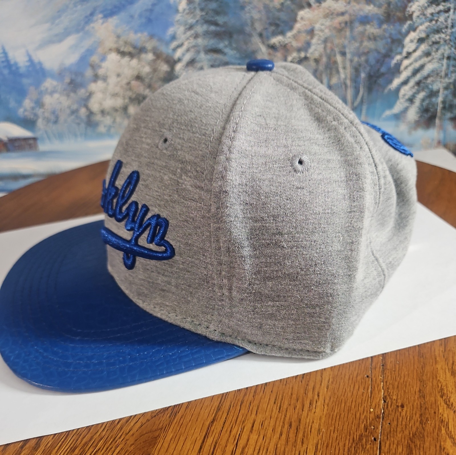 Brooklyn Dodgers SCRIPT STRAPBACK Grey Royal Hat … - image 8
