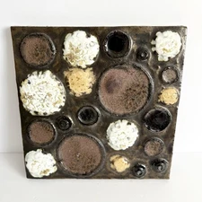 Mid Century Ceramano Urania Gerda Heuckeroth West German Pottery Plaque / Tile