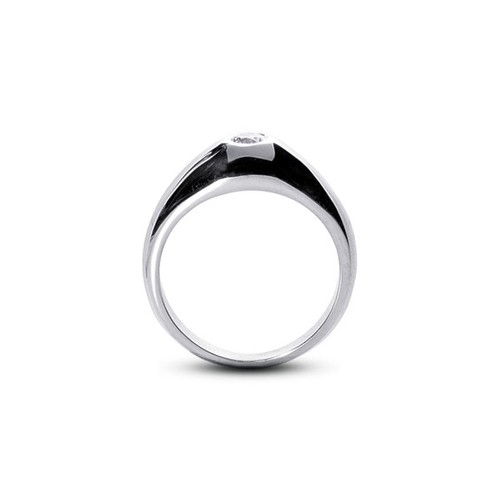 Anillo clásico de platino con diamantes certificados naturales corte redondo G VS2 3,56 quilates para hombre - Imagen 2 de 4