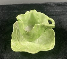 WANNOPEE Sunburst Mark MAJOLICA POTTERY LETTU...