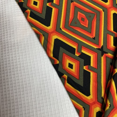 New Womans LuLaRoe Olive Orange Yellow Black Diamond Geo Pattern Leggings TC - Picture 2 of 4