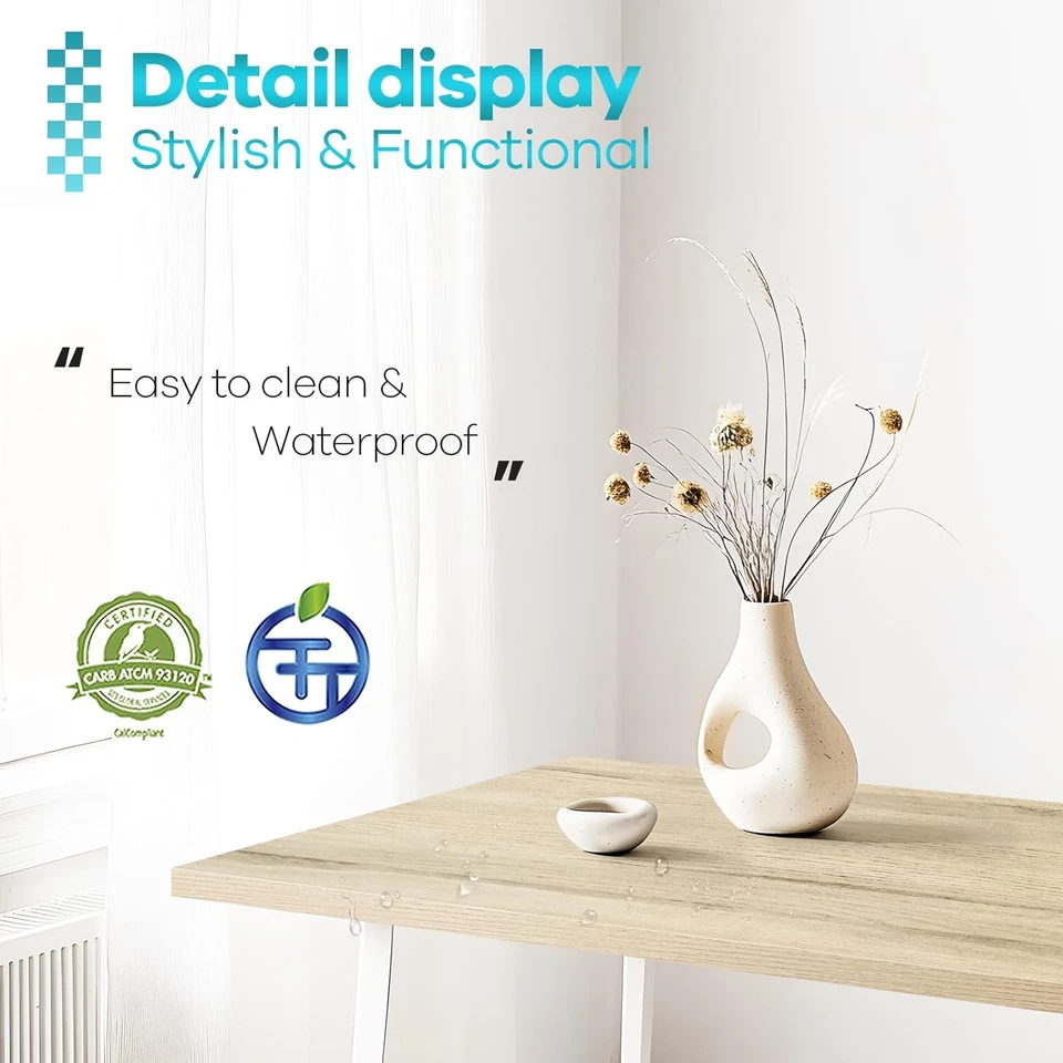 Universal Tabletop 36"X20", Solid One-Piece Melamine Table Top, Double Desk L-De - Image 3 of 4