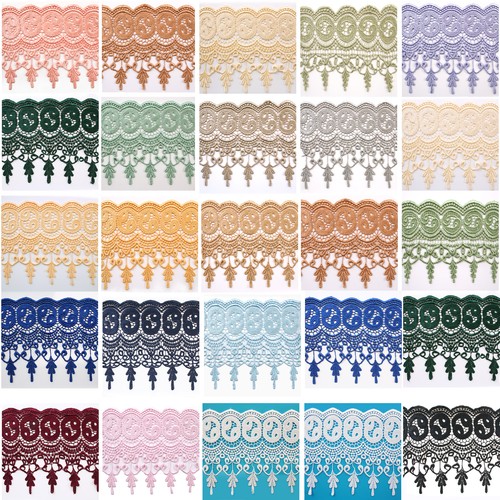 Unotrim 7.5" 21 Colors Black Blue Gray Guipure Trim Venice Lace Trimming by Yard - Picture 2 of 23