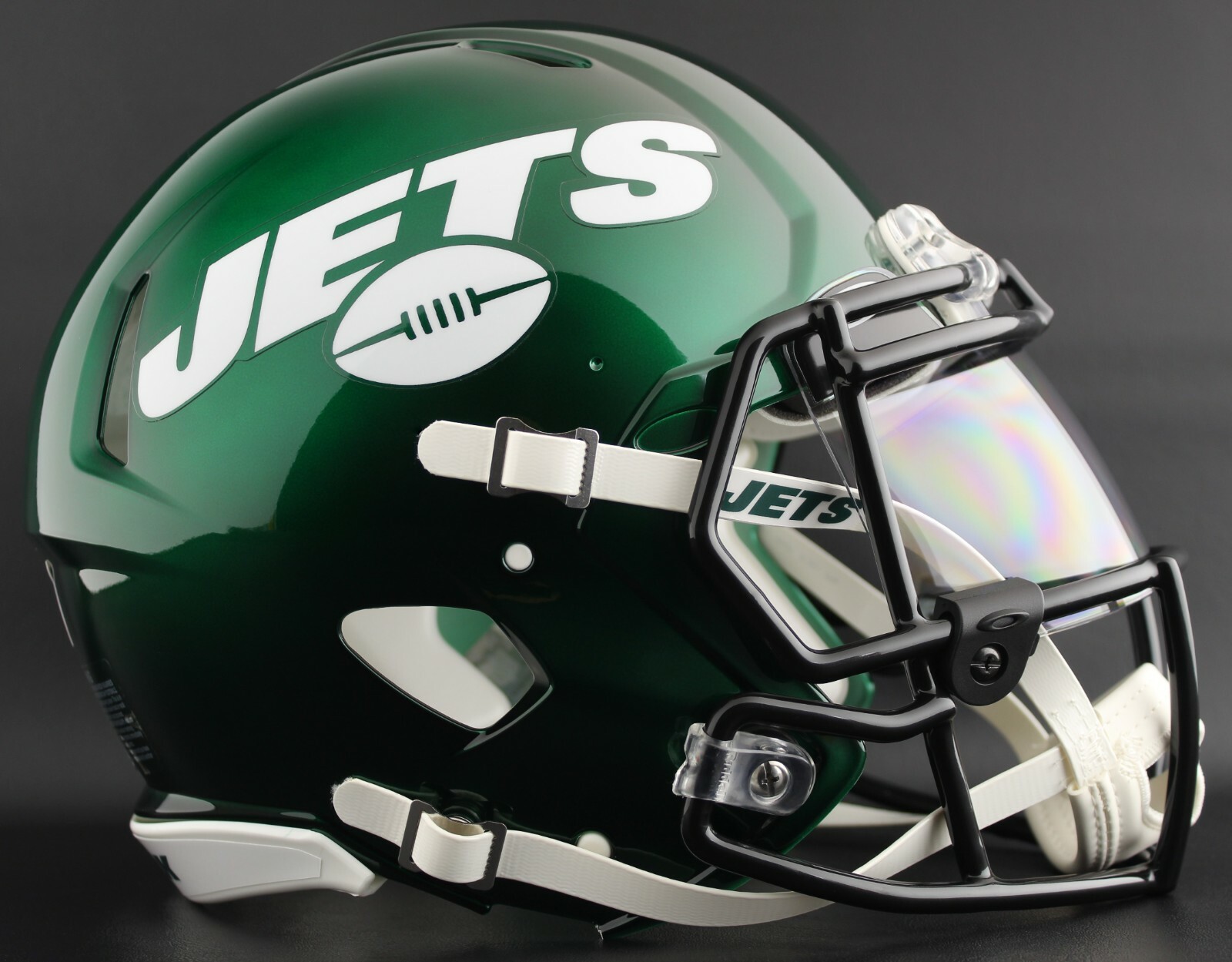 New York Jets throwback super custom fullsize football helmet 1980s green  NFL