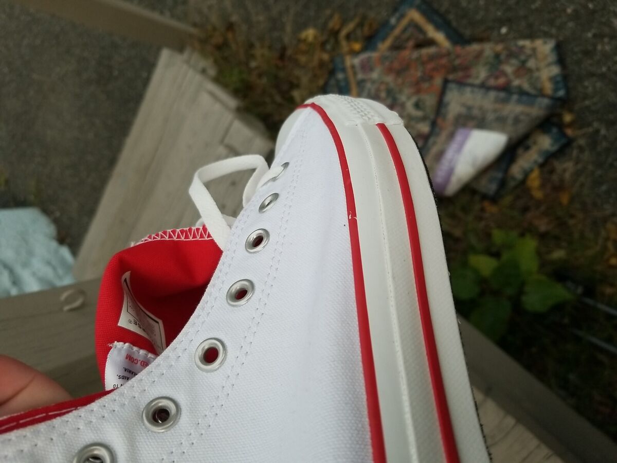 Converse Chuck Taylor RED EDITION White Red Sneakers Men s Size 13 eBay