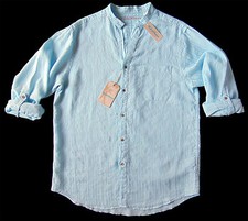 Caribbean Joe Camisa de manga corta estampada con botones para hombre, Coral