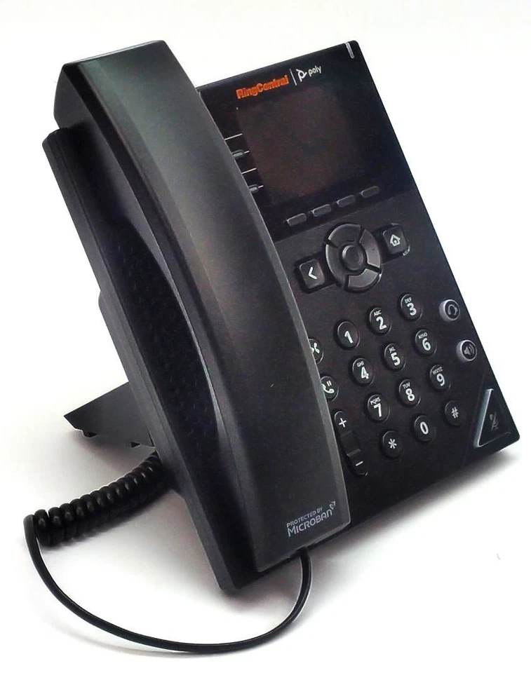 Teléfono IP Poly RingCentral VVX 250 VoIP 3 vías llamada SIP 4 líneas POE 89B67AA#ABA Foto 3 de 4