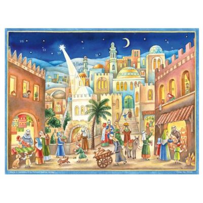 Krippenstern Richard Sellmer Adventskalender 355x265mm Glitzer