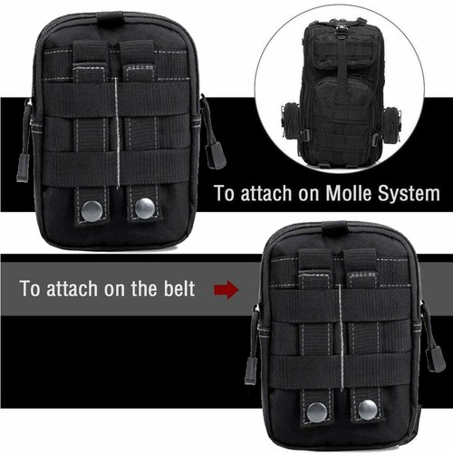 Men's Tactical Molle Pouch Compact Utility Belt Waist Bag Cell Phone Holster US - 第 4/32 張圖片