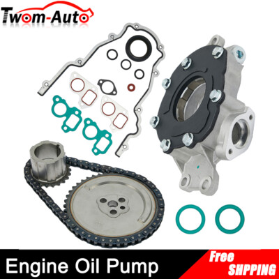 For Chevrolet GM 4.8L 5.3L 6.0L LS1 LS2 LS3 M295 Oil Pump &Timing Chain & Gasket