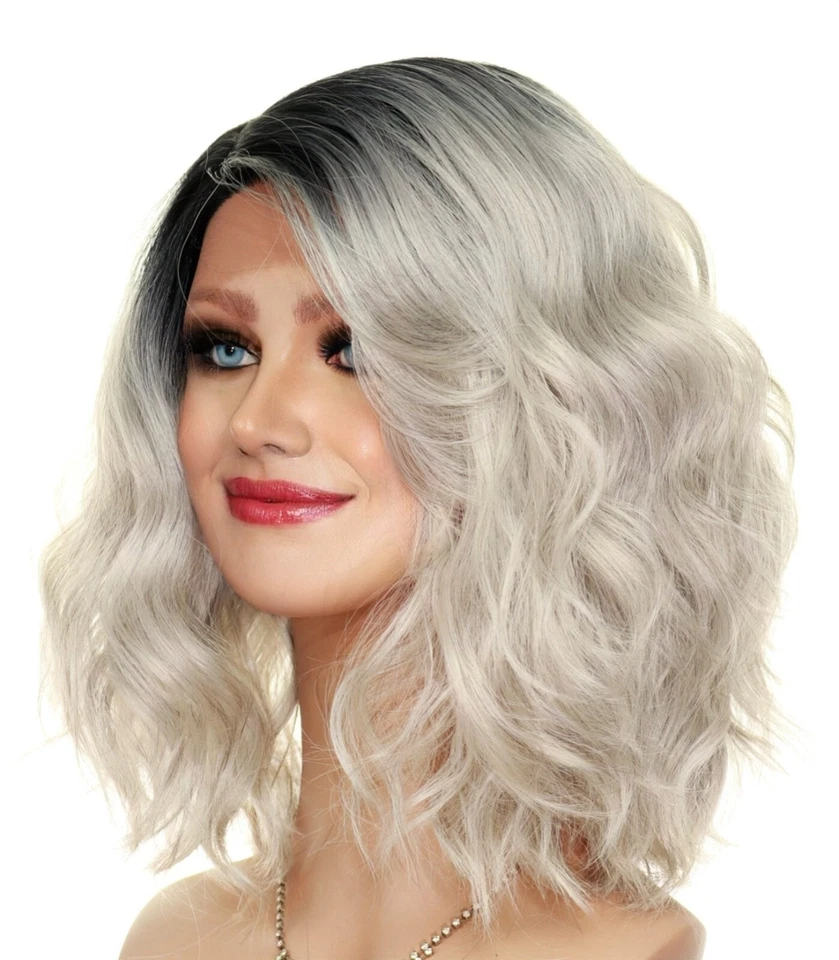 LOOSE BEACHY WAVES WIG | HEAT SAFE | MED LENGTH | TT1B.DARK GREY 1430 — 第 3/4 张图片