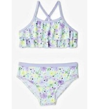 Toddler Girls Wonder Nation Lavender Sky Floral Bikini Swimsuit Size 2T 3T NWT
