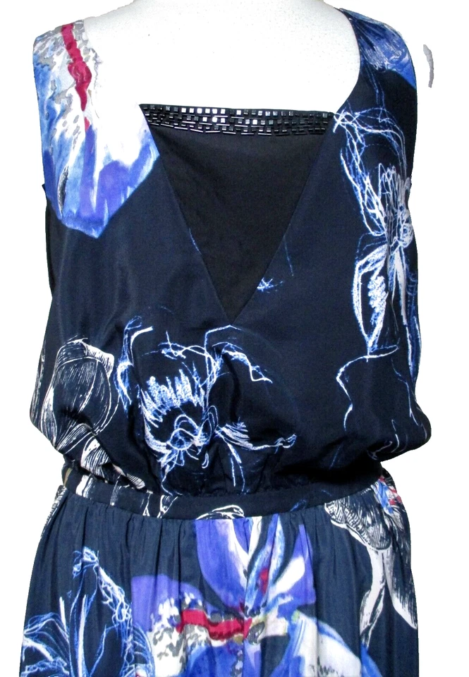 Платье макси Leifsdottir Anthropologie SUKI размер 4 женское многоцветное новое без ценников цветочный принт - Изображение 2 из 4