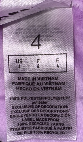 Girls Adidas Purple/Gray Fuzzy Hoodie & Gray/Purple Leggings Set Sz/ 4 - Picture 4 of 10