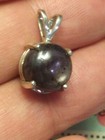 NATURAL ROUND STAR RUBY 925 SOLID SILVER PENDANT AND 18 IN. 925 SILVER CHAIN — photo 3