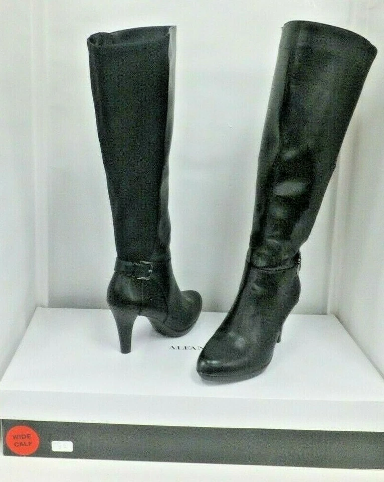 Bota de vestir Alfani Wide Calf Avennuss negra RWWC para mujer en caja Foto 2 de 4