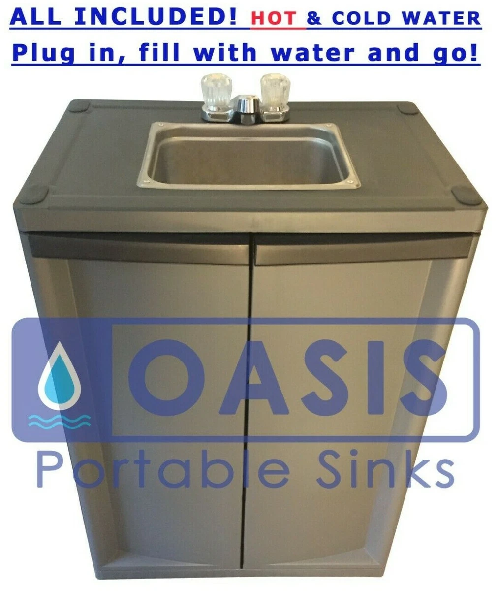 Portable Mobile Sink with Hot and Cold Water Self Contained with NSF parts  | eBay