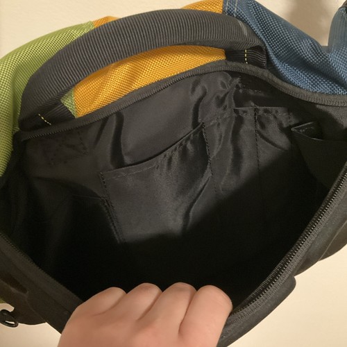 timbuk2 messenger bag classic Pockets Waterproof Lining Green Blue Yellow Strap - Picture 12 of 12