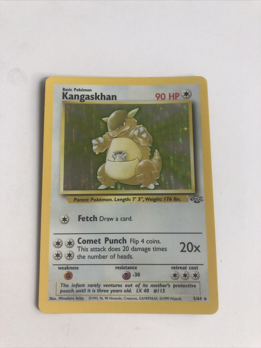 1999 kangaskhan pokemon card value - - 99/149 - Holo Rare - Reverse Holo Draw a card 1999 Pokemon Kangaskhan Jungle Set
