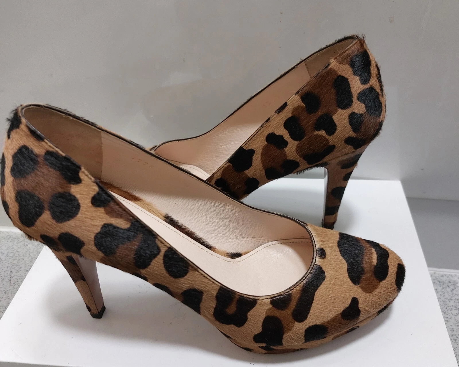 Prada Heels Size UK 5 EU38 Brown Black Leopard Print Shoes Calf Hair RRP £990
