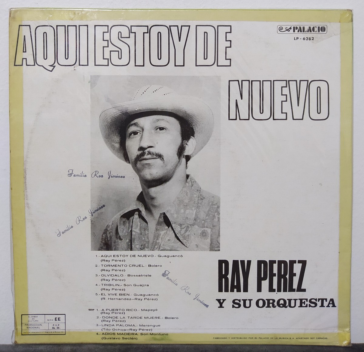 レイ・ペレス Ray Perez y Orquesta Original Lp Ray Perez y su Orquesta - 