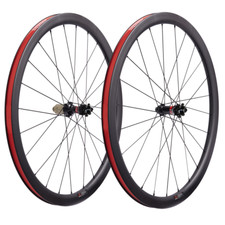 Set ruote freno a disco leggere 38*25 mm carbonio bici da strada tubeless 700C ruote