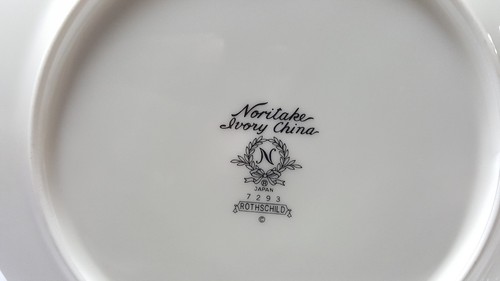 Noritake Rothschild Platinum Rim Ivory China 7293 Dinnerware - Picture 10 of 12