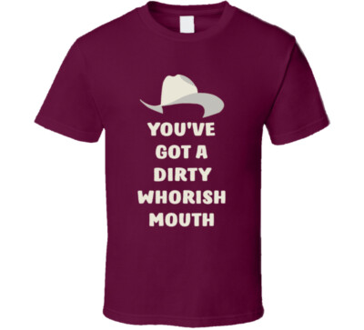Anchorman Champs Hat You've Got A Dirty Whorish Mouth Quote Fan T Shirt