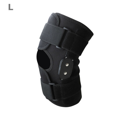 Knee Brace Hinged Compression Sleeve Joint Support Open Patella Stabilizer Wrap - Picture 11 of 13