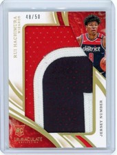 2019/20 Panini Immaculate Jersey Number Rookie Patch #JP-RUI Rui Hachimura 