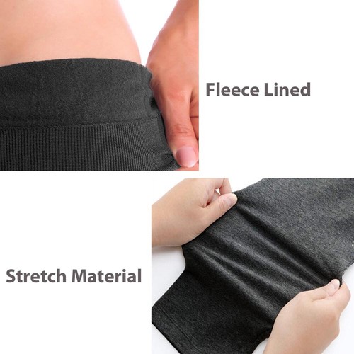 Paquete de 2 Pantalones Legging Termales Gruesos Forrados de Lanza Largo Talla Grande XL 2XL 3XL - Imagen 2 de 14