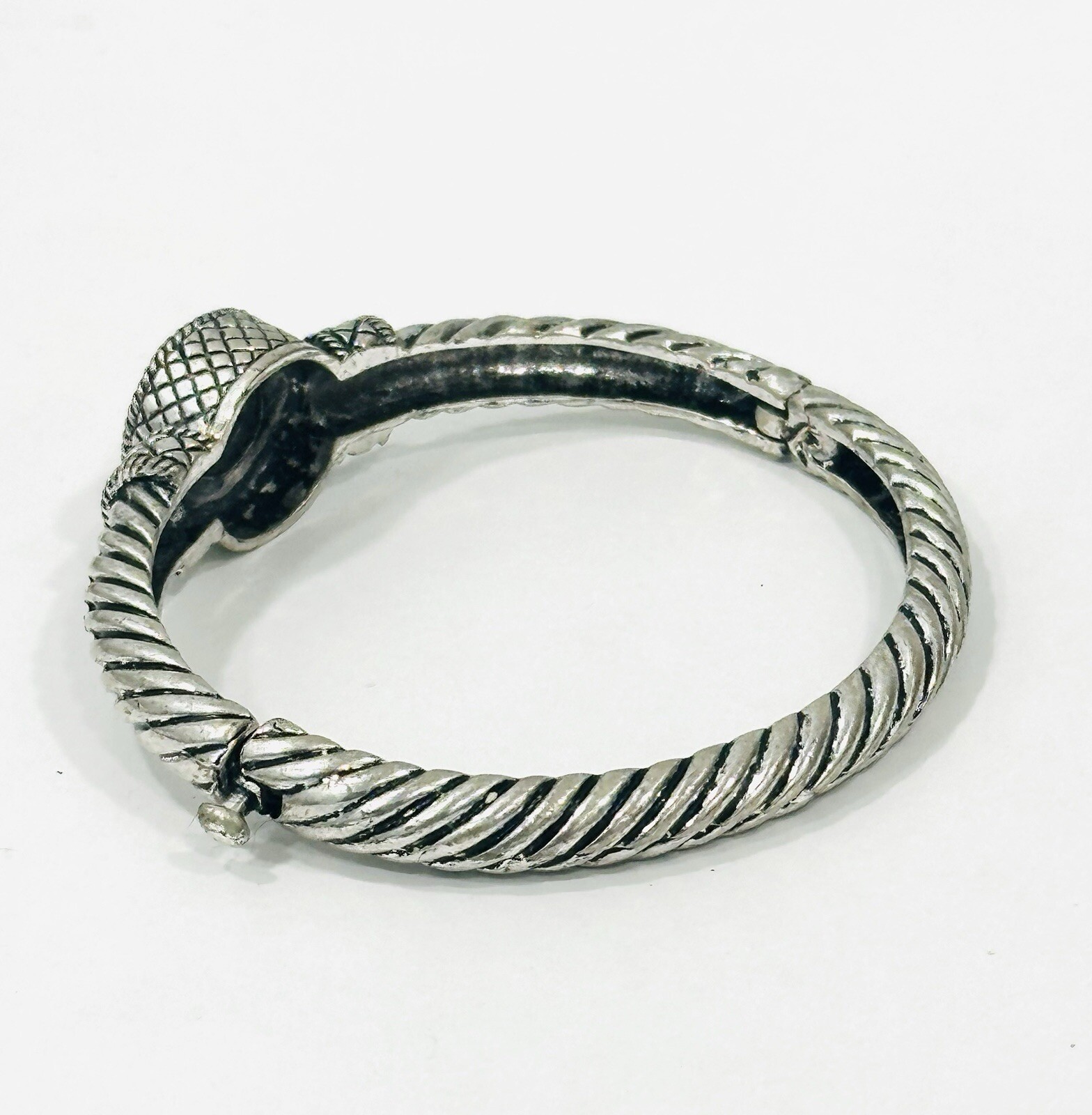 Bracelet Cuff Bangle Silver Tone - image 6