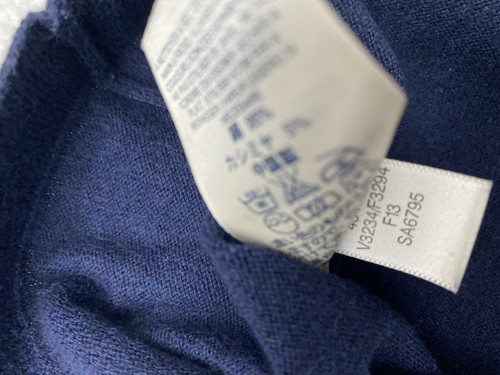 lands end sweater men's cotton cashmere Blue Vneck Large - Picture 7 of 7