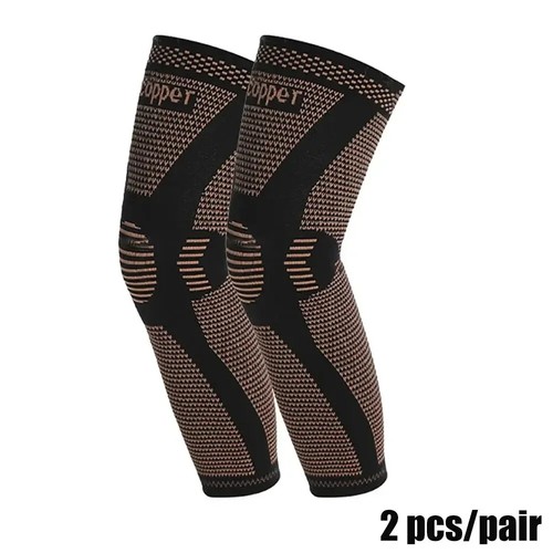 Copper Compression Leg Sleeves – Full Knee Support for Sports, Arthritis, Gym - Picture 13 of 14