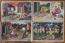 Lot de 4 Affiches Scolaires Anciennes - Ch. Geron - Ed. Rossignol - 36x56cm