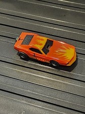 Tyco Slot car - Orange/Yellow Ford Mustang Funny Car - Tested - Runs