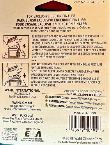 Wahl  5-Star Finale Professional super close bump free Gold replacement  Foil - Picture 3 of 3