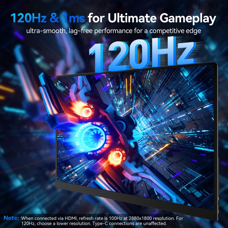 Used | 16” Portable Monitor OLED 120Hz Gaming Monitor 2880x1800 100% DCI-P3 - image 3 of 4