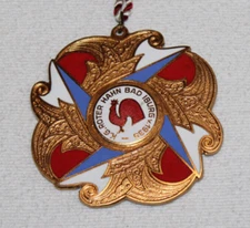 vintage 1986 German carnival orden medal K.G. Roter Hahn Bad Iburg v.1935