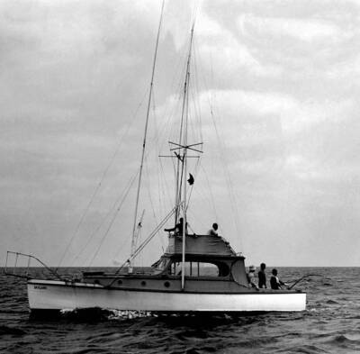 Skylark Fishing Boat 1940 Old Fishing Photo