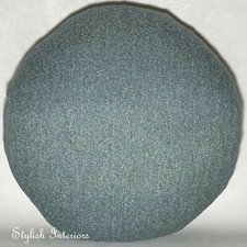 Handmade Round Herringbone Tweed Cushion Circle Bed Sofa Pillow With Pad Insert 