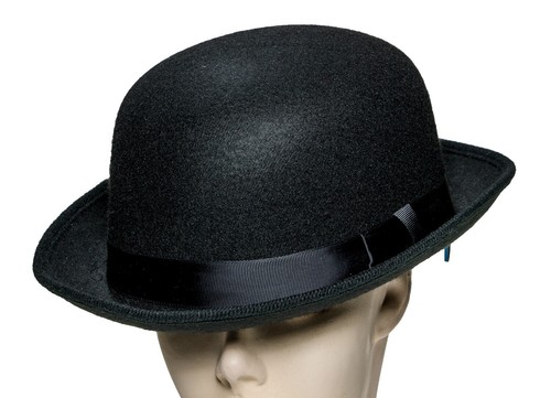 VTG Halston Felt 100% Wool Fedora Bowler Derby Hat Unisex Gray Ribbon Victorian Bowler Derby Solid Wool Theater Quality Hat for Men Vintage  main image 4