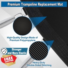 Ketofa Trampoline Mat Replacement 12-15FT Fits 5.5" Springs V-Hooks Round