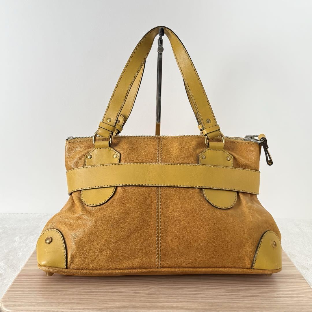 Chloe クロエ kerala ケララ トートバッグ ヴィンテージ イエロー Chloe Kerala Hand Bag Tote Bag Leather Yellow Orange Japan F